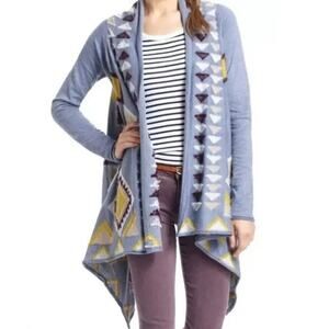 Anthropologie Fiets Voor 2 Aztec Southwest Cardigan Sweater, Size S